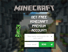 Tablet Screenshot of minecraftaccounts.net